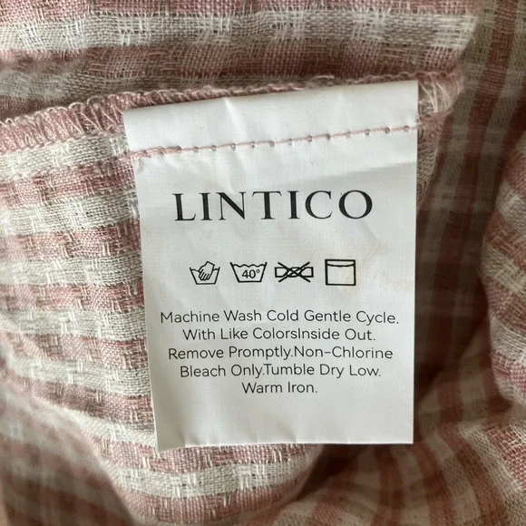NWT Lintico Linen Blend Checked Skirt Large Coastal Preppy Cottage $99 - Picture 8 of 8